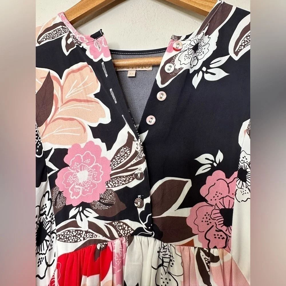 BYTIMO floral puff sleeve mini dress XS - Picture 8 of 13